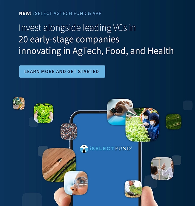 Invest alongside leading VCs in 20 early-stage companies innovating in AgTech, Food, and Health